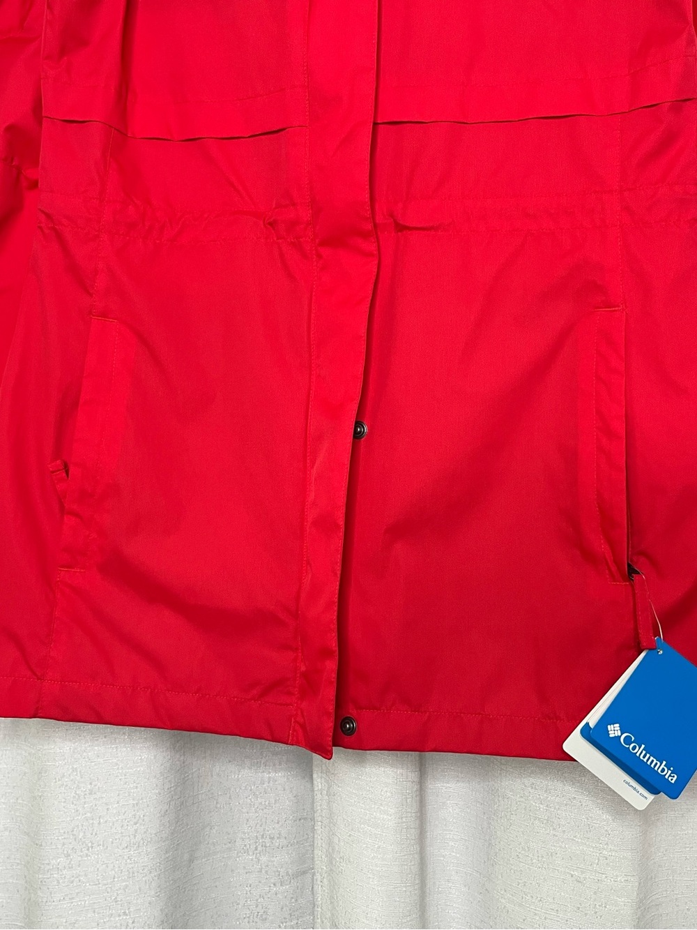 Columbia Women’s Red Waterproof Hooded Jacket Medium - Picture 3 of 11